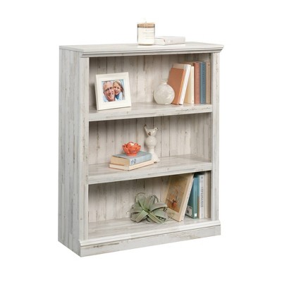 Adjustable Oak and White 3-Shelf Bookcase