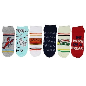 HYP Friends Womens Novelty Low-Cut Socks | 6 Pairs | Size 4-10 - 1 of 3
