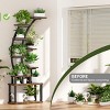 INFURNIC Planter Stands and Holders 9 Tier Tall Indoor Plant Shelf with Adjustable Lighting Modes for Home Garden, Brown, 28.3"*10.2"*63.6" - 2 of 4