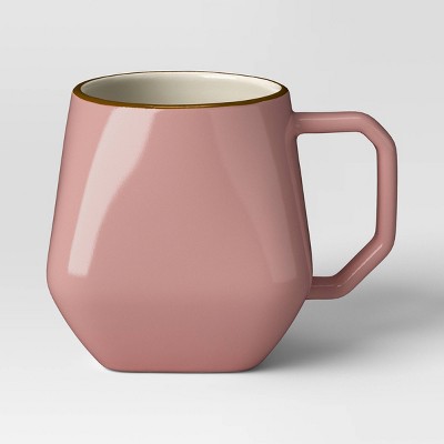 15oz Geo Mug Garnet with Gold Rim - Threshold™
