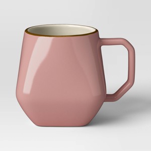 15oz Geo Mug Garnet with Gold Rim - Threshold™ - 1 of 3