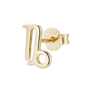 Adornia 14k Gold Vermeil .925 Sterling Silver Single Zodiac Sign Stud Earring - 1 of 2