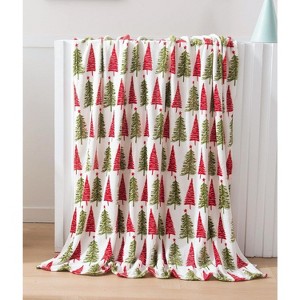 Elegant Comfort Super Soft Christmas Prints Blanket Home D¨¦cor, Warm Cozy Throws for Winter Bedding. - 1 of 4