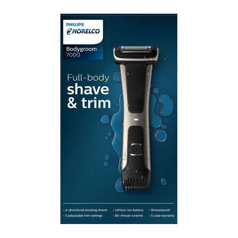 Philips Norelco Bodygroom Series 7000 Men&#39;s Rechargeable Electric Trimmer - BG7030/49, 3 of 17