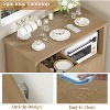 Kitchen Microwave Cabinets with Storage, Buffet Cabinet Sideboard with 3 Doors,1 Drawer and Adjustable Shelves, Pantry Storage Cabinet for Kitchen - 4 of 4