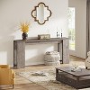 HDZNVF 70.9in Extra Long Farmhouse Console Table, Narrow Wood Sofa Table Behind Couch, Rustic Grey Entryway Accent Table - 2 of 4