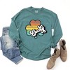 Simply Sage Market Women's Retro Lucky Colorful Long Sleeve Garment Dyed Tee - 3 of 4