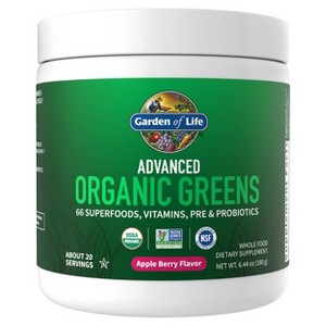 Garden of Life Organic Greens Superfoods and Probiotic Powder - Apple Berry - 6.34oz/20 Servings - 1 of 4
