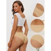 Allegra K Women's Unlined No Show Stretch Solid Invisible Briefs - 3 of 4