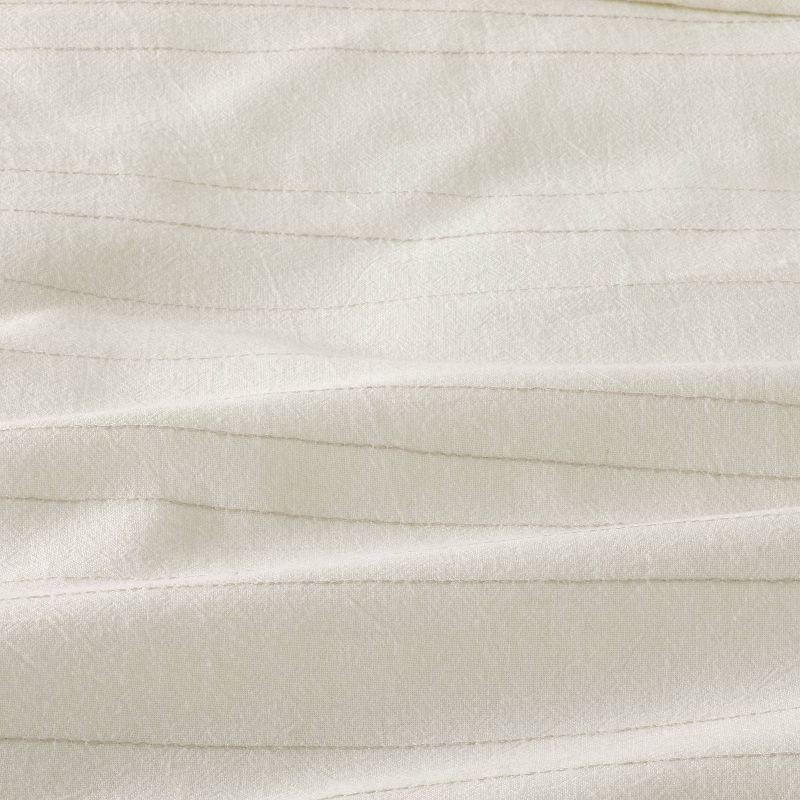 Fine Stripe Comforter Set Sour Cream/Twilight Taupe - Hearth & Hand™ with Magnolia, 2 of 7