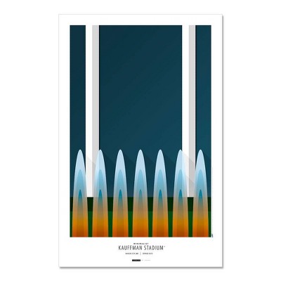 MLB Kansas City Royals Kauffman Fountains Stadium Art Poster