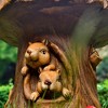 INFURNIC Squirrel Garden Chair Party Decoration Outdoor Indoor Desk End Table Round Chair Backyard Terrace Kid Gift Festival, Brown, 12.6"*12.6"*13.4" - 4 of 4