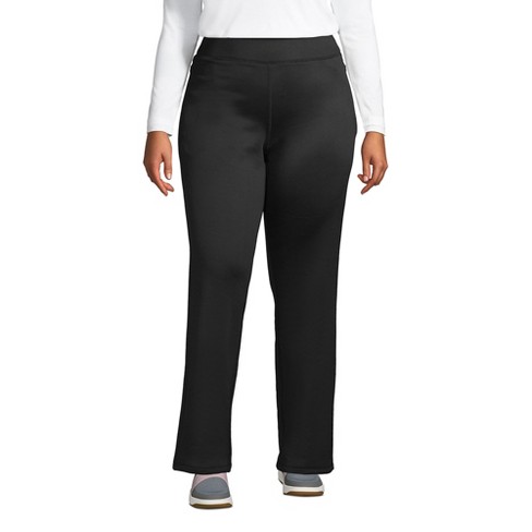 Lands' End Women's Plus Size Active Fleece Lined Yoga Pants - 1x - Black :  Target