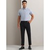 INSPIRE CHIC Men's Solid Short Sleeve Cotton Regular Fit Button Down Business Oxford Shirt - 2 of 4