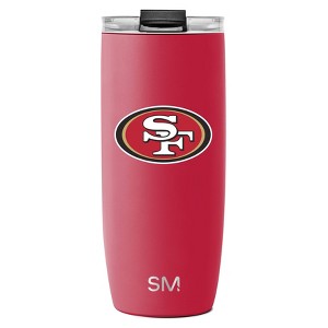 NFL San Francisco 49ers Simple Modern Stainless Steel Voyager Travel Mug - 20oz - 1 of 3