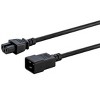 Monoprice 3-Prong Power Cord - 6 Feet - Black | IEC 60320 C20 to IEC 60320 C15, 14AWG, 15A, For Network Hardware or Other High-Temperature Equipment - 2 of 4
