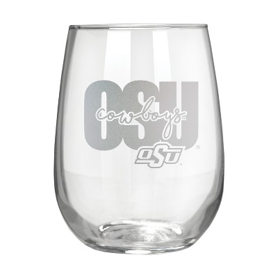 Ncaa Oklahoma State Cowboys The Vino Stemless 17oz Wine Glass - Clear ...