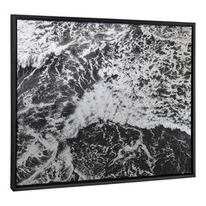 Kate & Laurel All Things Decor 28"x38" Sylvie West Coast Vernon BW Metallic Wall Art: Modern Nautical Decor - 1 of 4