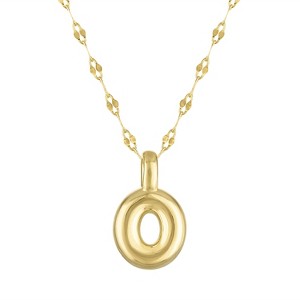 Junior Jewels 14K Gold Over Sterling Silver Initial Bubble Necklace, A-Z - 1 of 2