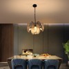 PAKOKULA 5-Light Black starburst Creative Chandelier with Round Crystal shade for Kitchen Island - 2 of 4