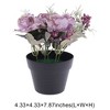 Unique Bargains Artificial Plants Mini Flower Plastic 4.33"x4.33"x7.87" 1 Pcs - 3 of 4