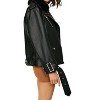 Women's Moto Leather Jacket - line and dot - 2 of 4