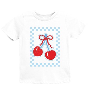 The Juniper Shop Patriotic Cherries Checkered Youth Short Sleeve Tee - 1 of 4