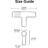 attop 6 Pack Brushed Satin Nickel Cabinet Knobs, 2 Inch(50mm) Cabinet Hardware T Bar Knobs for Cabinets and Drawers - 4 of 4