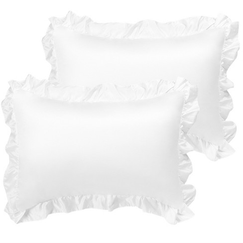 PiccoCasa Satin Oxford Envelope Closure Pillowcases 2 Pcs White  King(20x36)