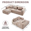MOONMISS 98.42-inch modular sectional sofa, modern modular L-shaped sofa with chaise longue - 3 of 4