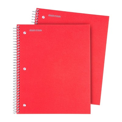 Mintra Office Durable Spiral Notebooks 3 Subject, 150 Sheets