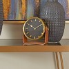 Stainless Steel Clock with Leather Stand - Olivia & May - image 2 of 4