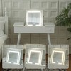 PAGED Vanity Desk Stylish Makeup Vanity Desk with Lights, Extendable Side Table and Stool for Bedroom - 4 of 4