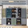 73'' Freestanding Wooden Kitchen Pantry Cabinet with Drawers and Adjustable Shelves for Storage and Organization in Dining Room or Kitchen - 3 of 4