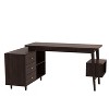 FUFU&GAGA Adjustable L-Shaped Home Office Desk with Large Storage Drawers - 2 of 4