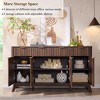 SinCiDo 60" Fluted Modern Buffet Sideboard Cabinet, 3 Drawers & 4 Doors, Coffee Bar Wine Bar Storage Cabinet for Dining Room, Living Room - 2 of 4