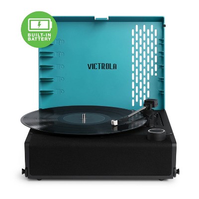 Victrola Revolution GO Portable Blue Belt Drive Record Player