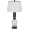 Cal Lighting 100W led Harlan metal/glass table Lamp - 3 of 4