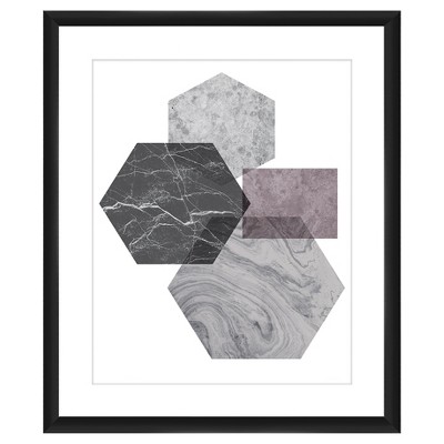 18" x 22" Matted to 2" Marble Layers I Framed Black - PTM Images