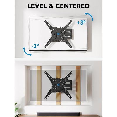 Black Steel Full Motion TV Wall Mount for 26-60" TVs