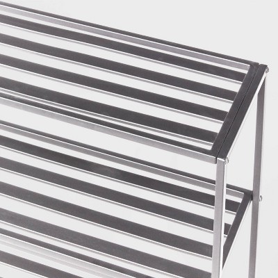 Adjustable Brushed Nickel Over-The-Toilet Storage Rack