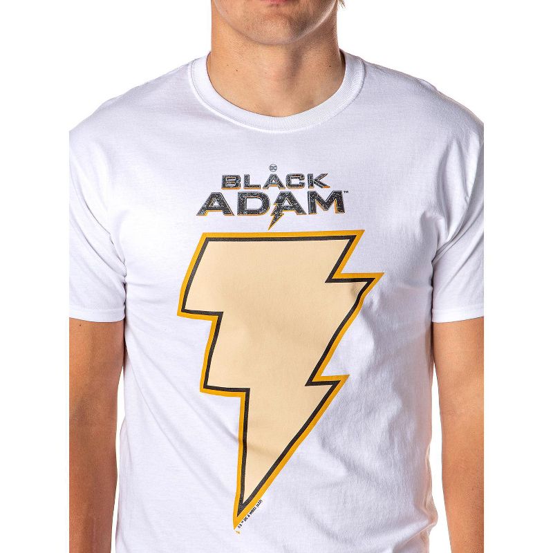 DC Comics Black Adam Mens' Yellow Lightning Bolt Marvel Nemesis T-Shirt, 4 of 5