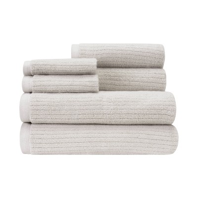 6pc Empire Bath Towel Set Silver - CARO HOME