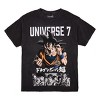 Dragon Ball Super Oversized Universe 7 Goku Crew Neck Short Sleeve Men's Black T-shirt - 4 of 4