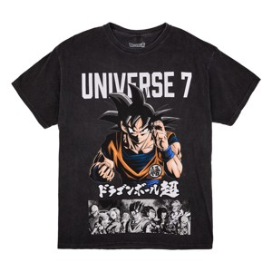 Dragon Ball Super Oversized Universe 7 Goku Crew Neck Short Sleeve Men's Black T-shirt - 1 of 4