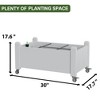 A flower pot with wheels, an outdoor planter box with a capacity of 53L/14Gal/1.87 cubic feet - 4 of 4