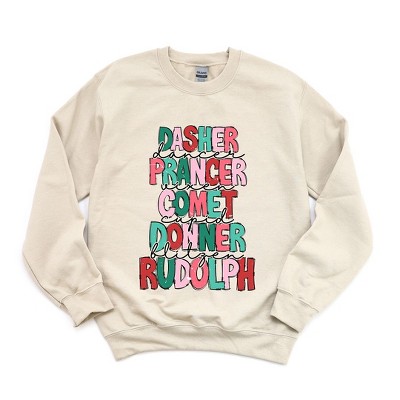 Simply Sage Market Women's Graphic Sweatshirt Reindeer Stacked
