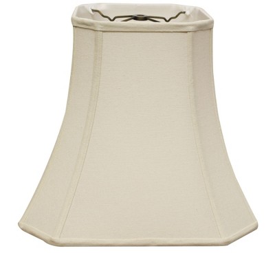 Vynxaria Cut Corner Square Bell Softback Lampshades, 9"x16"x13" Natural Color for Table Lamps