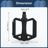 Unique Bargains Bicycle Pedals 9/16" Spindle Plastic for Road Mountain BMX MTB Bike Black - 3 of 4