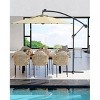 10ft Offset Patio Umbrella - 360° Rotation & Easy Tilt Cantilever Design, Windproof Round Canopy for Poolside/Backyard/Garden - 3 of 4